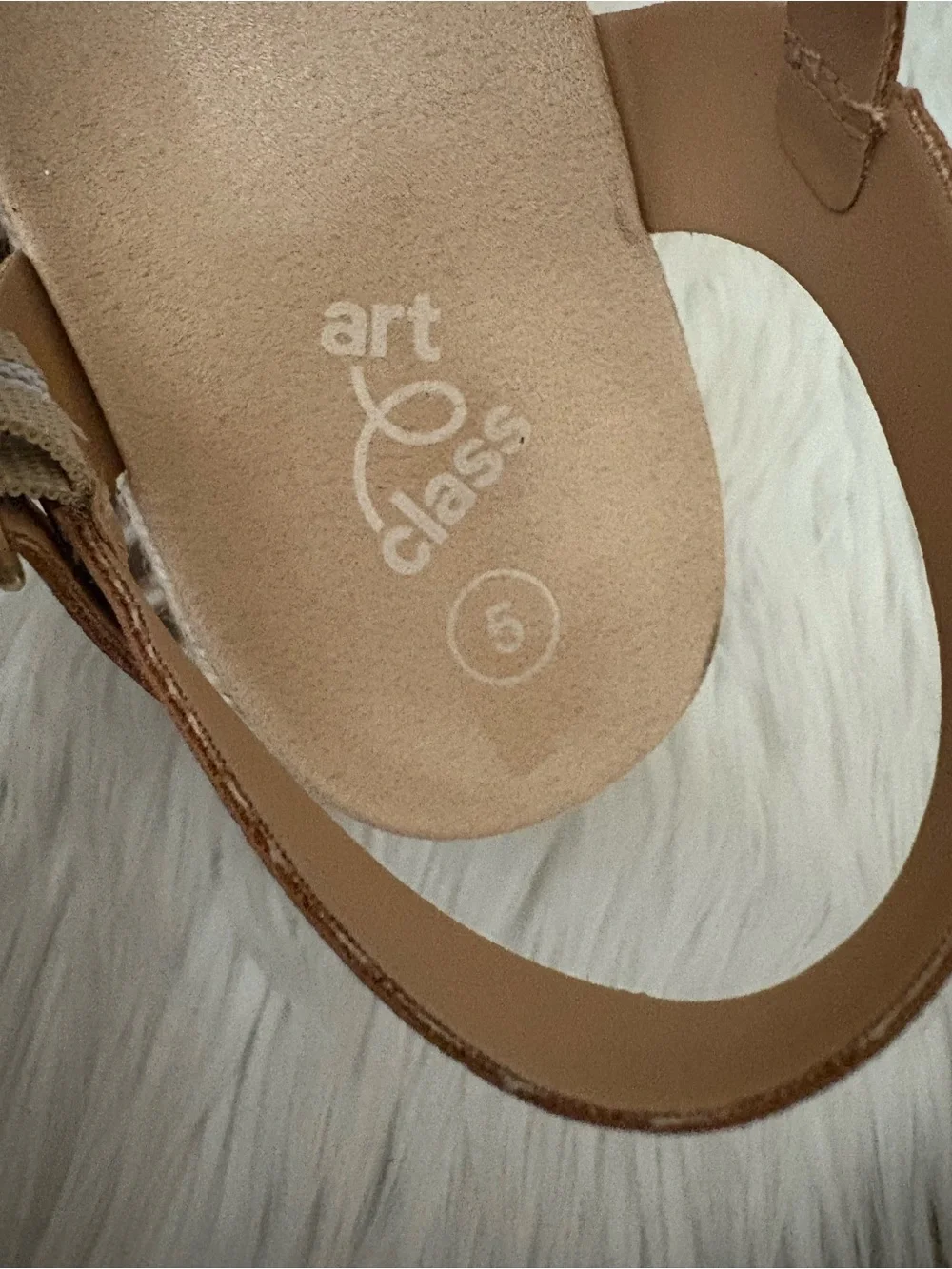 Art Class Gold “Lindsey” Soft Flatform Platform Sandals (Fits Women’s 7)